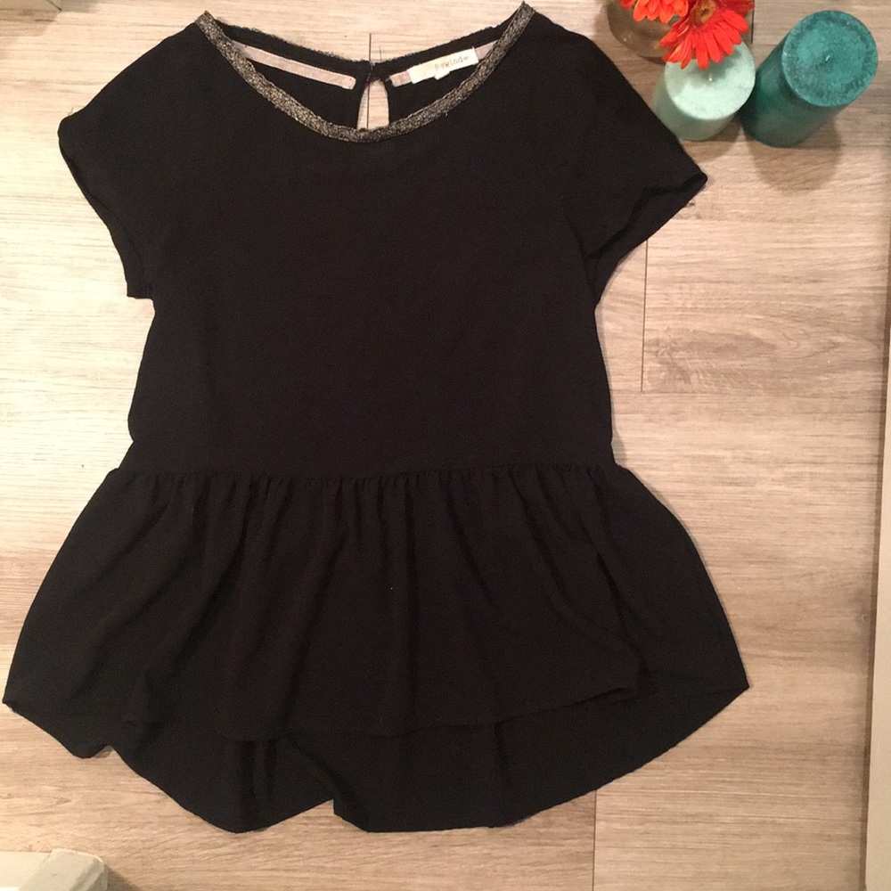Black Peplum Top
